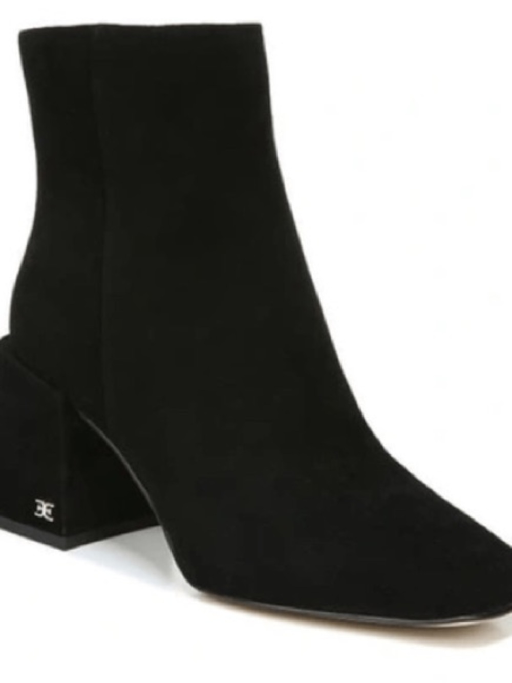 Black Suede Block Heel Ankle Boots
